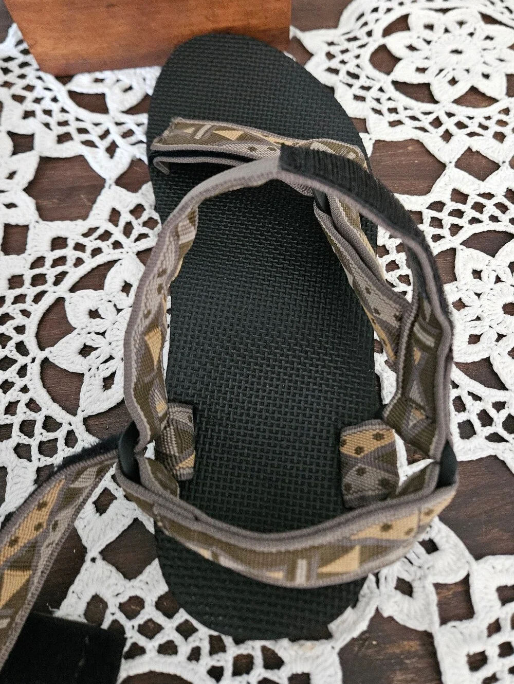 Teva Original Universal Topanga Olive Boho Geometric Earthy Sandals Size 8